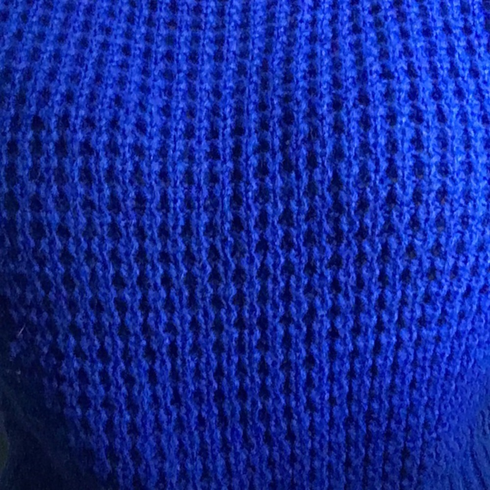 Royal Blue Crop Knit Sweater - Picture 6 of 6